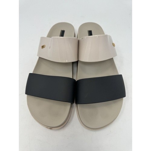Melissa Jelly Sandals Womens size 10 Cosmic Slides 90s Y2K Slip On Beige Rubber - Picture 2 of 10