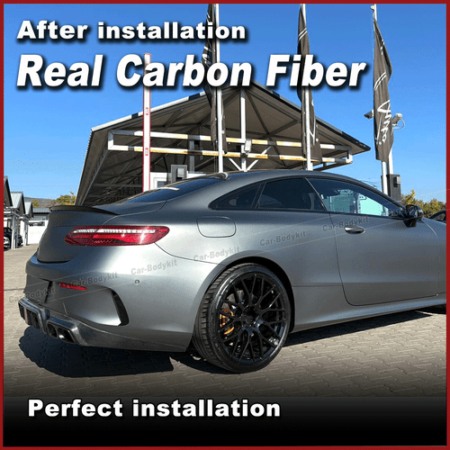 Carbon Heckdiffusor Auspuffblenden Diffusor für Mercedes C238 E300 E53 AMG Sport - Picture 5 of 13