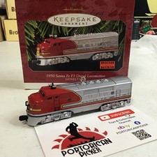 1950 Santa Fe F3 Diesel Locomotive Ornament By Hallmark From 1997 Lionel
