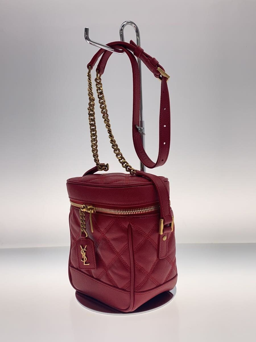 SAINT LAURENT BORSA A TRACOLLA PELLE ROSSA TINTA UNITA 649779 Usata