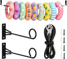 MUOUAKATE Pool Float Storage Holder, 63 Inch Wall Mount Pool Float Organizer Sto