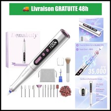 Ponceuse à Ongles Professionnelle Sans Fil 35000 tr/min - Kit Manucure