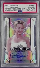 2021 Leaf Metal Pop Century Silver Rainbow 26/60 Kelly Carlson PSA 8 Auto 8d2