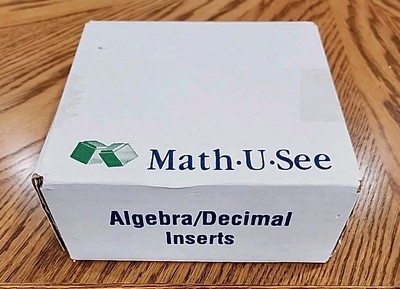 Math U See ALGEBRA / DECIMAL INSERTS - Complete, Homeschool Math Manipulatives