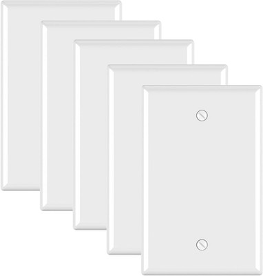 ELEGRP 1-Gang Blank Device Wall Plates, Mid-Size 4.88'' H X 3.13'' L Unbreakable T
