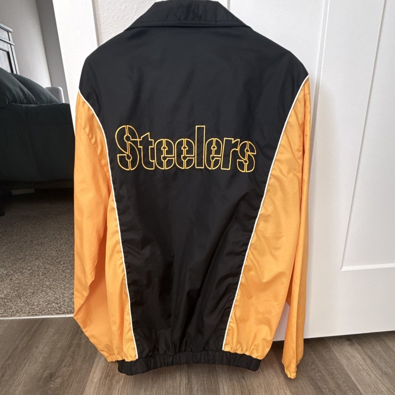 NFL Pittsburgh Steelers Black/Gold Full Zip Jacket - Men’s Size M