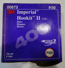 3M 00673 Imperial Hookit II 6" Discs P400  Pack of 50