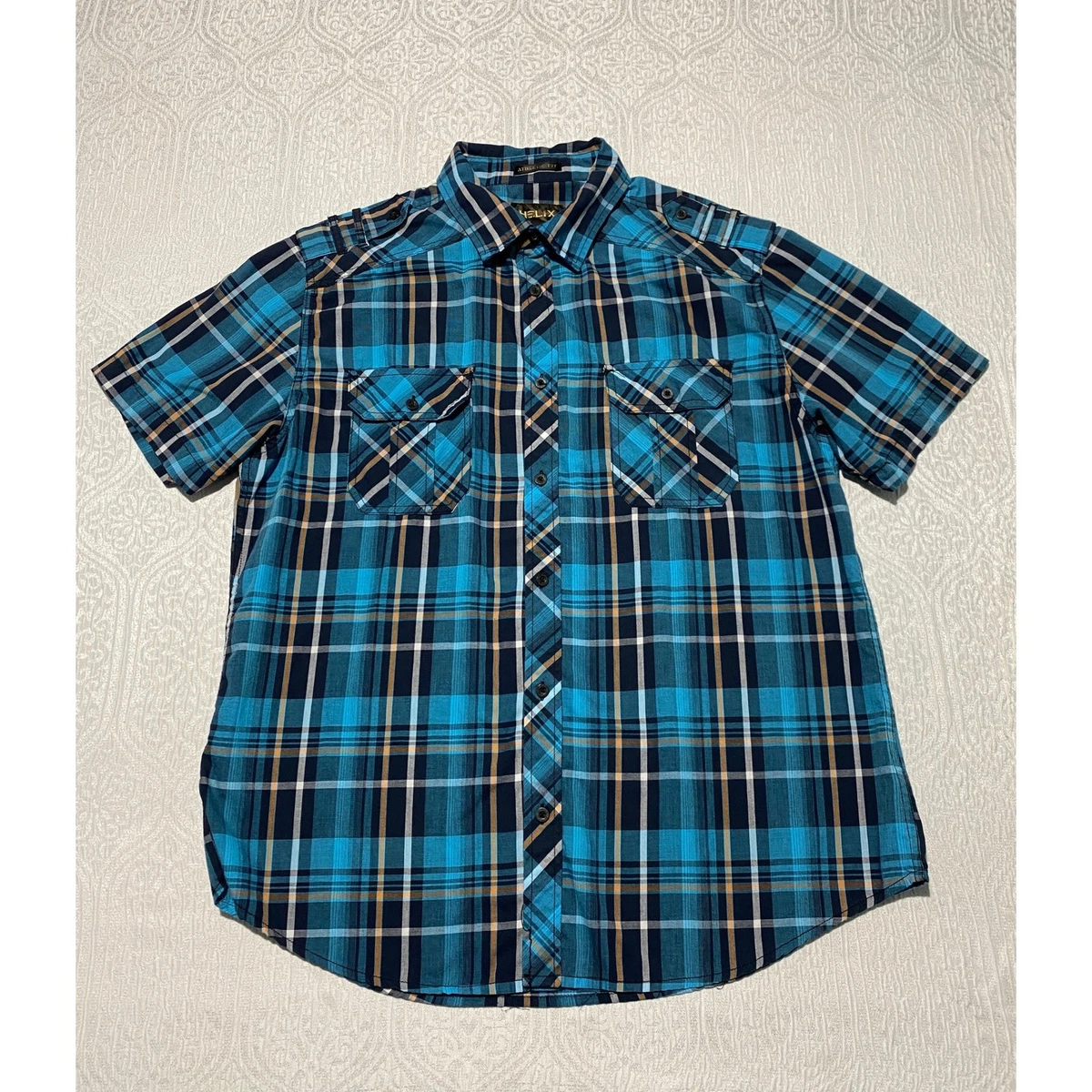 Helix Blue Shirts for Men for sale | eBay