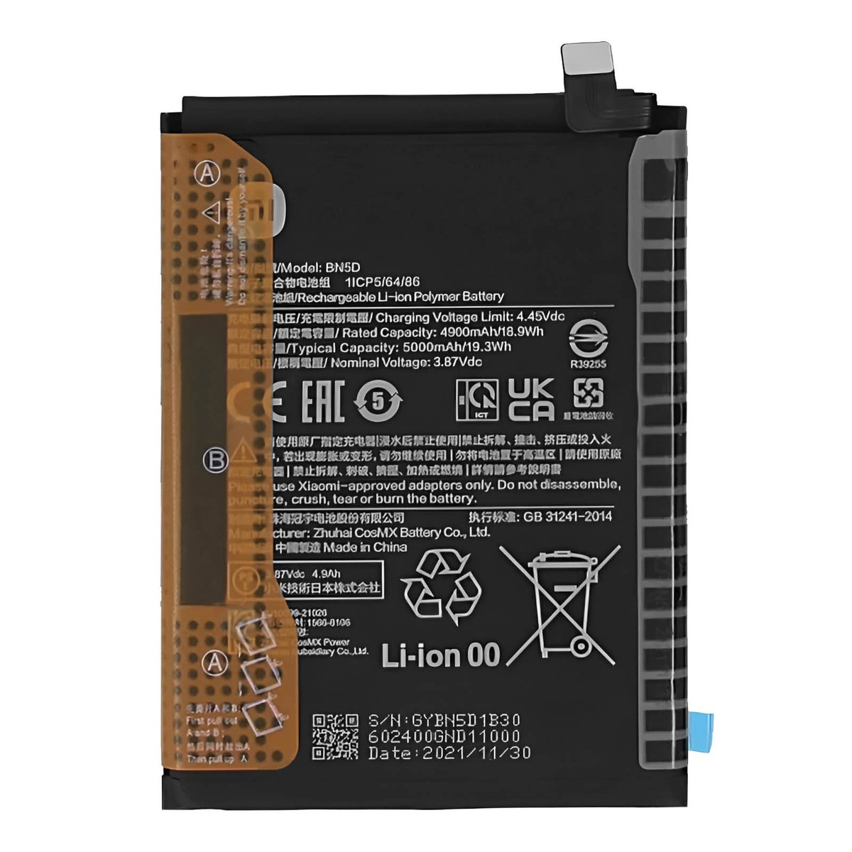 Xiaomi Battery for Xiaomi Redmi Note 11 4G and Note 11S 4G 5000