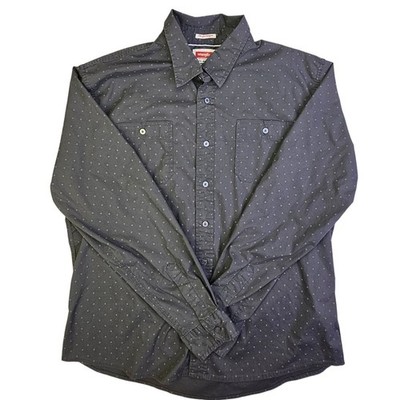 Wrangler Mens XL Flex for Comfort Gray Geometric Print Button Down Shirt JLR20WK