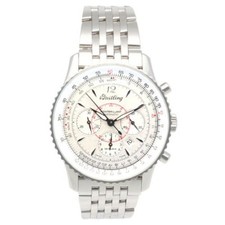 BREITLING Navitimer A41330 Montbrillant Watch Stainless Steel White 38.0mm 2