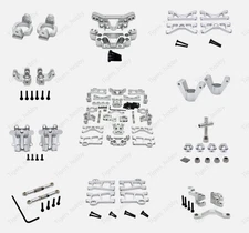 Aluminum metal CNC Upgrade Parts DIY Silver For 1/16 GR UD M16 Rc Off-road car