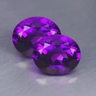9.22 CT Natural Bolivian Purple Amethyst Pair: Oval Gemstones for Earrings