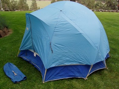 Vtg 70/80's SIERRA DESIGNS Round STRETCH DOME TENT 3 Person 4 Season w/ Rain Fly