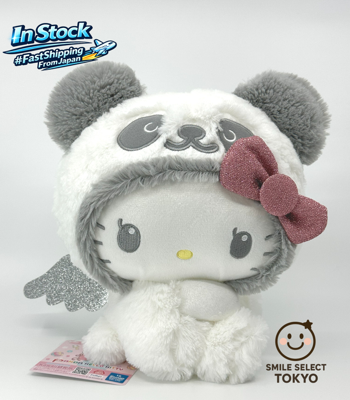 PANDA HELLO KITTY Sanrio FuRyu GRANDE Peluche Kawaii Kenkyujo Koakuma Tenshi Japón