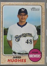 2017 Topps Heritage High Number Bright Yellow Back /25 Jared Hughes #725 4l8