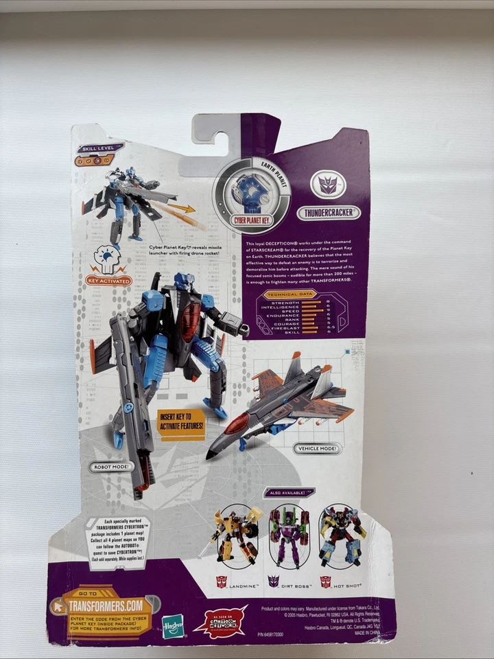 Figura de acción Transformer Cybertron Thundercracker Deluxe Class NUEVA 2005 ¡Bonita! Foto 2 de 4