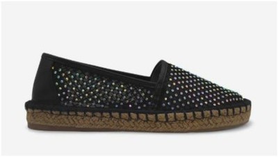 Kenneth Cole Reaction Bonne Womens Espadrilles Black Mesh Shoes Size 10 NEW