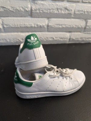 Adidas Original Youth/Jr Unisex Stan Smith White Green Leather Tennis Shoes 5