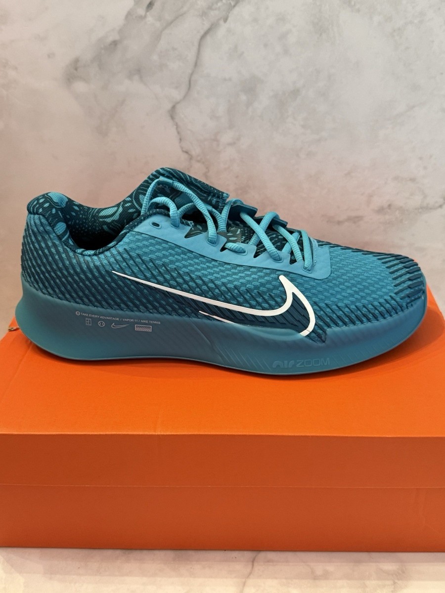 Nike Court Air Zoom Vapor 11 HC Tennis Shoes Teal DR6966-300 Men's