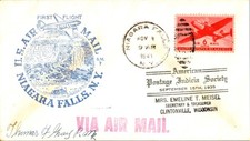 American Airlines First Flight Niagara Falls New York - Detroit Michigan - 1941