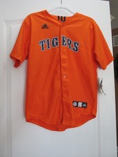 NUEVO CON ETIQUETAS - Camiseta Adidas Detroit Tigers MLB Colección Cooperstown Naranja Juvenil Grande