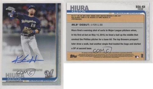 2019 Topps Chrome Update Target Rookie Debut Refractor Keston Hiura Auto RC