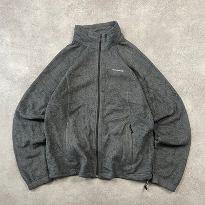 Columbia Fleece Herren XL Full Zip Outdoor Wanderjacke, Anthrazitgrau