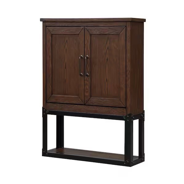 Home Decorators Collection Alster 30x25in Industrial Brown Oak Medicine Cabinet