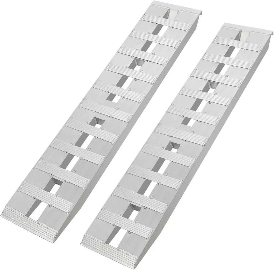 2 X 10000lbs 96" x 15" Aluminum Trailer Ramps for Car ATV Truck Auto & Hook Ends - Image 2 of 4