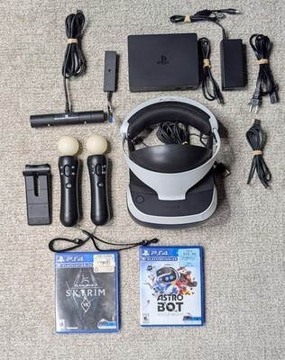 PlayStation VR 1 Bundle for PS4 Set With All Cords And Move Accessories