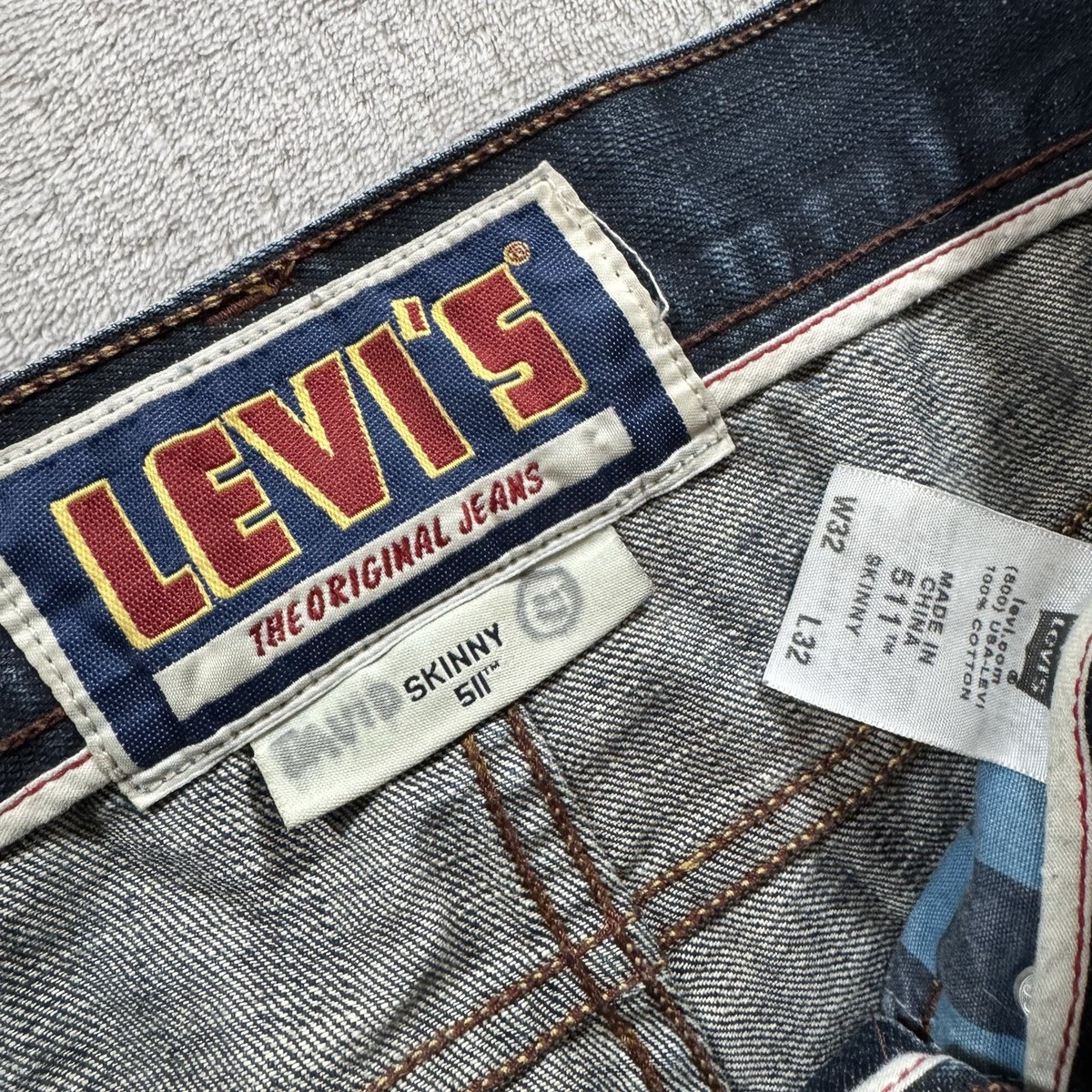Vintage Levis 511 Skinny Jeans Mens Size 32x32 “The Original Jean