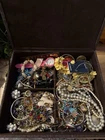 Jewelry Box Filled w Vintage & Modern Costume Jewelry Lot