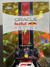 2025 Topps Chrome Sapphire F1 Oracle Red Bull Team Card Yellow /75