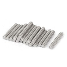20pcs M6 x 35mm Male Threaded 304 Stainless Steel Rod Bar Studs Hardware