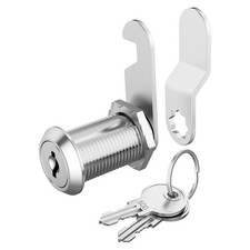 1 Pack Cabinet Locks with Keys, 1-1/8" Tubular Cam Lock keyed Alike, Secure D...