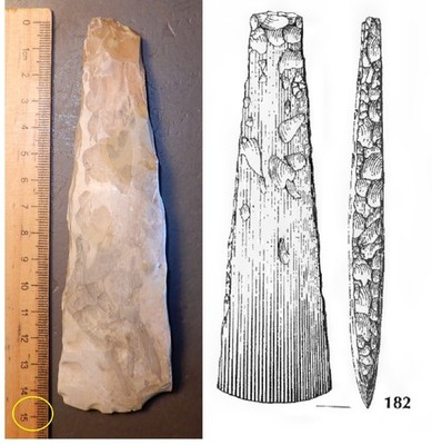Flint axe, polished THIN-bladed, THICK-butted  axes Huge for the type. Neolithic