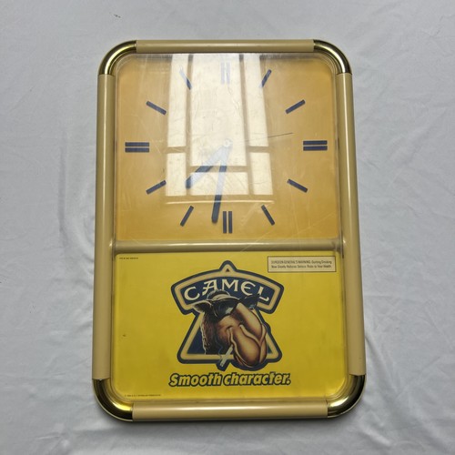 1989  VINTAGE JOE CAMEL  CIGARETTE ADVERTISING CLOCK-MAN CAVE DECO ITEM 