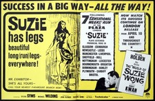 WORLD OF SUZIE WONG 1960 William Holden, Sylvia Syms, Nancy Kwan TRADE ADVERT #2