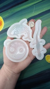 Lot of 3 Molds - Whale shark, Newt, Yin Yang Handmade Silicone Molds B grade