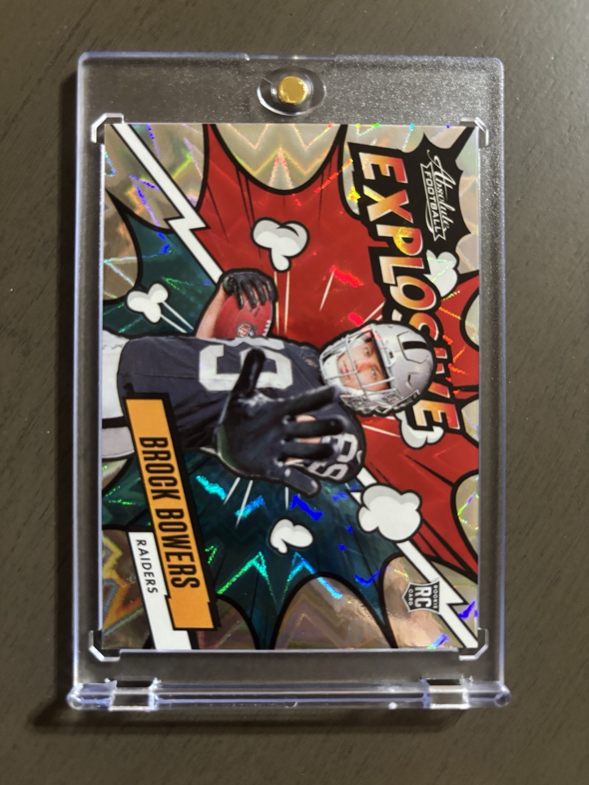 BROCK BOWERS 2024 PANINI ABSOLUTE EXPLOSIVE ROOKIE INSERT RAIDERS FOOTBALL