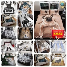 Set Copripiumino 3D Biancheria da Letto Animali Trapunta con Federa Singolo Matrimoniale King Size
