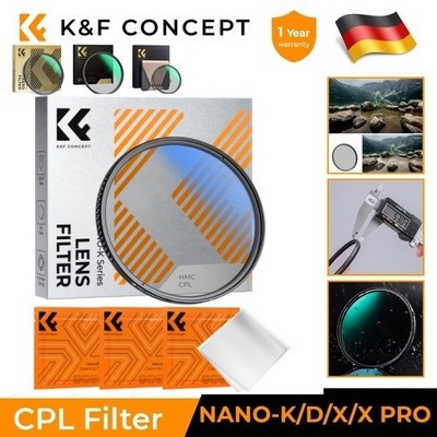 K&F CONCEPT 37-127mm Zirkularer Polfilter CPL Filter Ultra-Slim NANO-K/D/X/X-PRO
