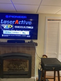 Pioneer CLD-A100 LaserActive Mega LD Laserdisc Player w/ PAC SEGA Genesis *READ*