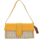 Jacquemus Yellow Le Bambino Long Woven Shoulder Bag 231BA0503108290