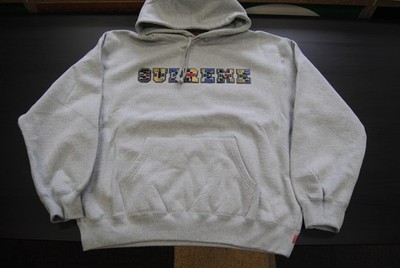 NEW MENS SUPREME COLLEGIATE PATCHWORK LEATHER HOODED PULLOVER