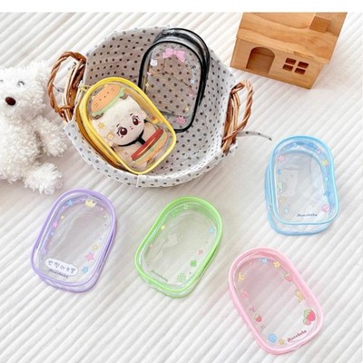Cute Cartoon Jewelry Organizer Transparent Storage Box Cute Doll Storage Bag