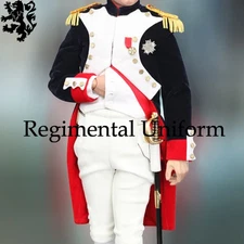 French Napoleon Uniform Emperor Guard Outfit 19th Century Navy Blue Wool Coat