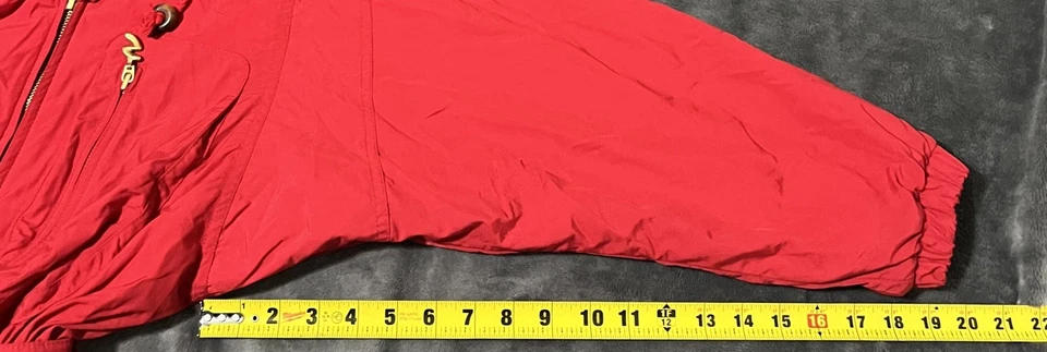 Vintage Bogner One Piece Zip Up Ski/Snow Suit Size 6 Made In USA RED & Gold - Image 2 of 4