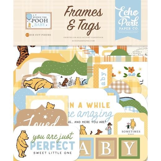 Echo Park Winnie the Pooh Baby  Ephemera - Frames & Tags 33pcs